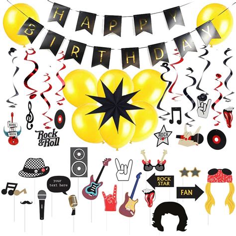 Buy Easy Joy Rock And Roll Birthday Theme Music Party Decorations