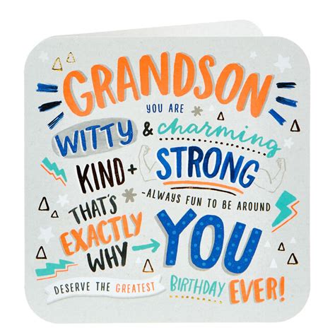 Grandson Birthday Cards Personalised Grandson And Great Grandson