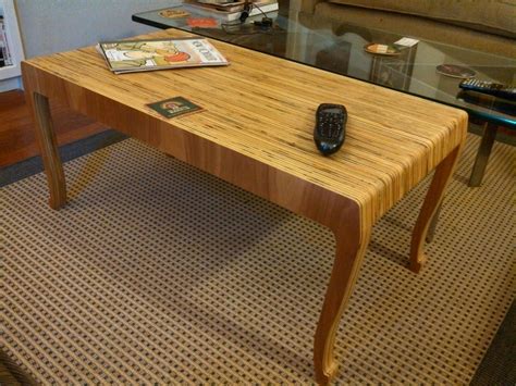 Design your very own custom wood tables for your solid wood tables made to order. Stacked Plywood Table | Plywood table, Plywood furniture ...