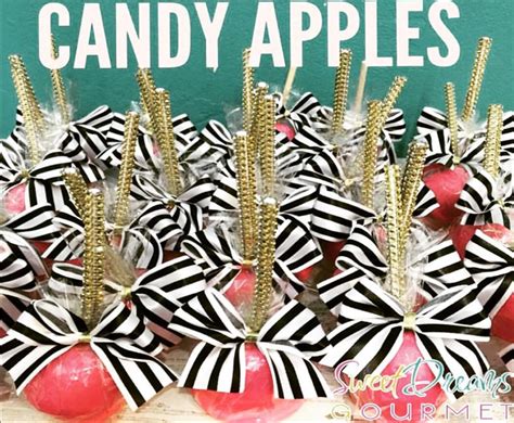 Plain Colored Hard Candy Apples With Bling Stick Mini Large Sweet