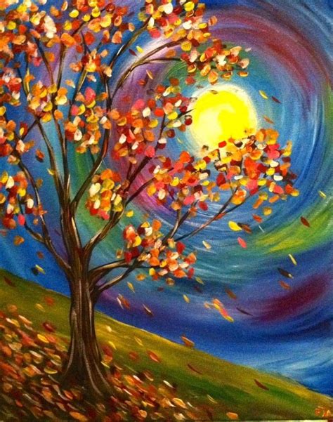 Colorful Landscape Fall Canvas Painting Art Painting Autumn Art