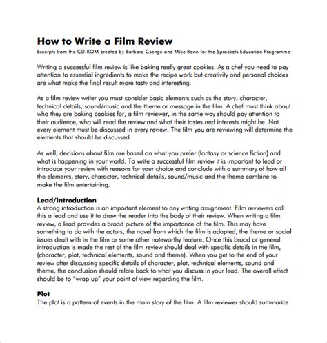 How To Write A Movie Review Essay Samples