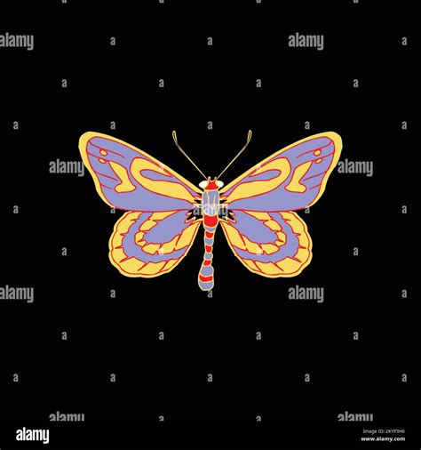 Lycorea Halia Cleobaea Butterfly Icon Design Isolated On Black Background Stock Vector Image