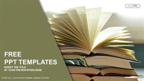 Composition With Vintage Old Hardback Books Powerpoint Templates