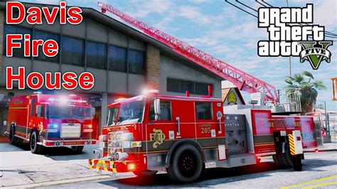 Gta 5 Firefighter Mod New Davis Fire Department Ladder Engine