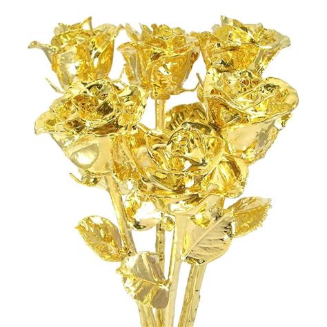 Half Dozen 18 Real Roses Dipped In 24k Gold Love Is A Rose