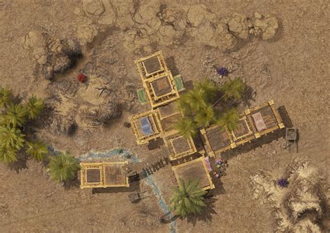 Battlemap OC A Small Desert Settlement Lots Of Other Maps On My Profile Too R