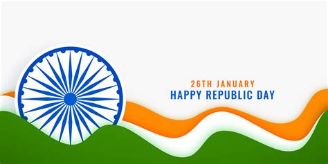 Stylish Indian Republic Day Creative Flag Banner Download Free Vector