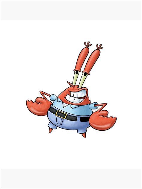 Mr Krabs Poster For Sale By Mrwell Redbubble