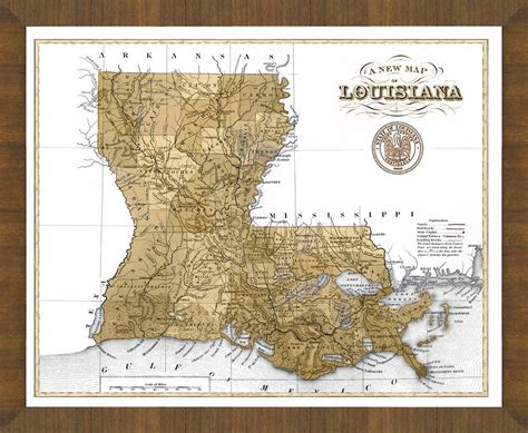 Old Map Of Louisiana A Great Framed Map That S Ready To Hang