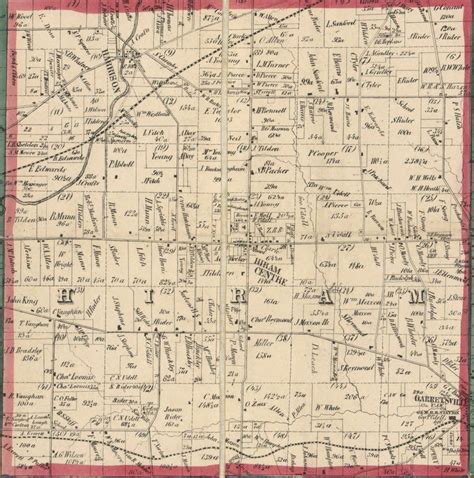 Portage County Ohio 1857 Old Wall Map Reprint With Homeowner Etsy