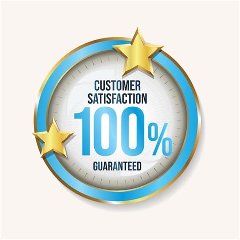 Premium Vector Customer Satisfaction Guaranteed Hundred Percent