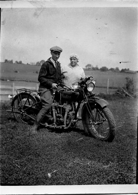 A Young Harland Krause Indian Motorcycle Krause Farm Wisconsin