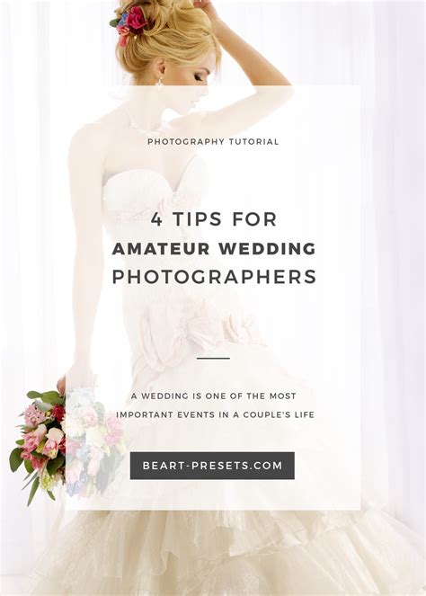 4 Tips For Amateur Wedding Photographers