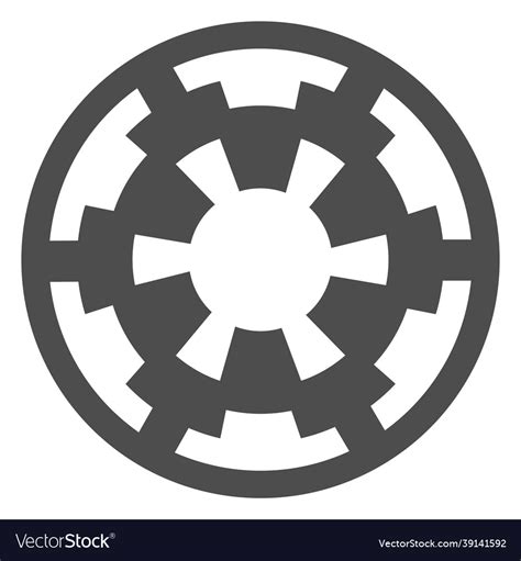 Galactic Empire Emblem Solid Icon Star Wars Vector Image