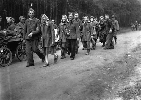 French Pows Recently Liberated From Their Prisoner Of War Camp And