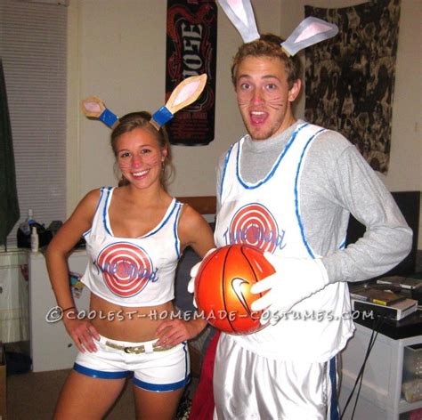 Last Minute Space Jam Bugs Bunny And Lola Bunny Couple Costume Couples Costumes Lola Bunny