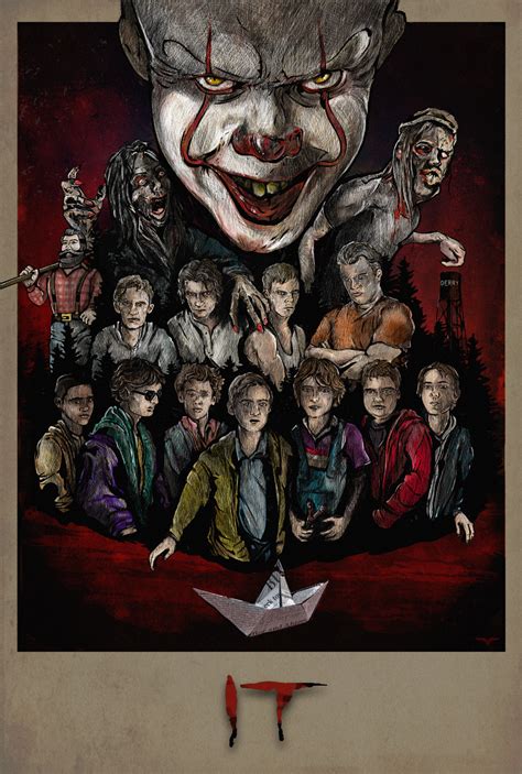 Stephen King S It Graphic Poster On Behance Horror Movie Art Graphic Poster Scary Movie