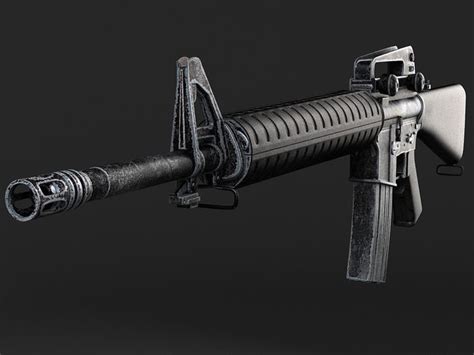 M16 A3 Rifle 3d Model Max Obj 3ds Fbx C4d Lwo Lw Lws