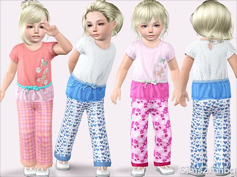 The Sims Resource 329 Toddler Sleepwear Set