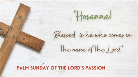 Palm Sunday Of The Lords Passion March 28 By St Edward Catholic Church