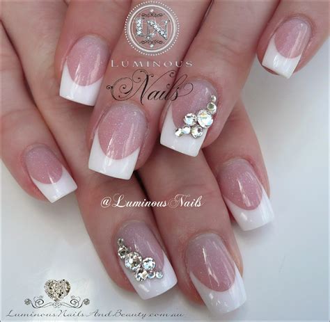 The white is the most commonly seen color for wedding nails. Bridal Nail Ideas!