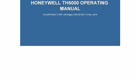 Honeywell th6000 operating manual by RobertHarrington4457 - Issuu