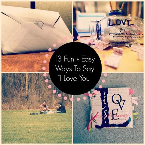 You've probably already spent a lot of time thinking about what gifts you can make from home. 60 best Unique Ways to Say I Love You! images on Pinterest | Bricolage, Good ideas and Valantine day