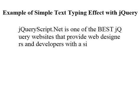 Simple Text Typing Effect With Jquery Free Jquery Plugins