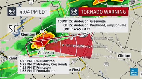 Springs of south carolina by h. Anderson: 4:04pm: #Tornado warning until 4:45pm for ...