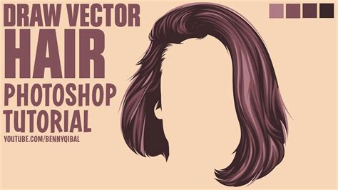 Draw Vector Hair Photoshop Tutorial Youtube
