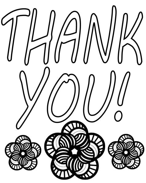 Cute Printable Thank You Sign Free Coloring Page Printable Thank