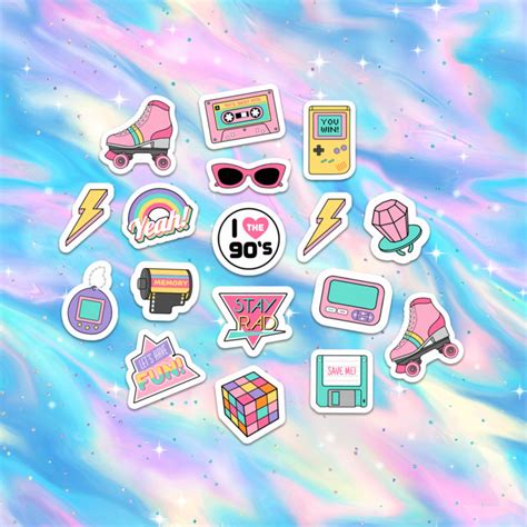 40 Pack Kawaii Retro 80's 90's Cute Stickers | Etsy
