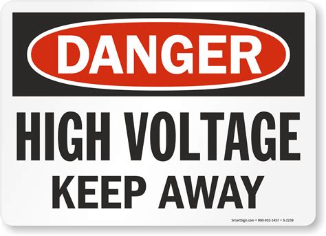 Osha Danger High Voltage Keep Away Sign Sku S Mysafetysign Com