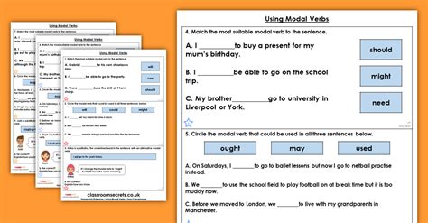 Modal Verbs Activities Ks2 Verb Group Worksheet Teaching Resource Teach Starter Welcome To