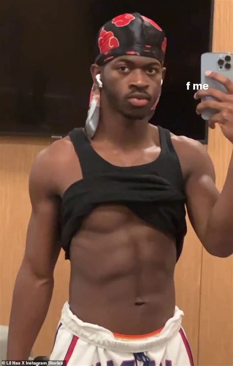Lil Nas X Shows Off His Washboard Abs In A Shirtless Instagram Selfie