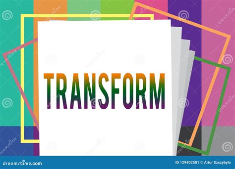 Word Writing Text Transform Business Concept For Make Reamarkable