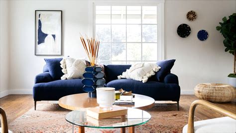 Navy Blue Mustard And Grey Living Room Living Room Home Decorating