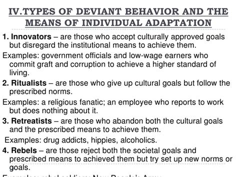 5 Types Of Deviance Spesial 5