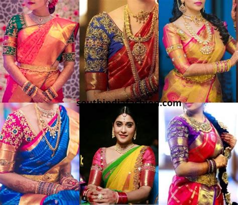 15 Gorgeous Bridal Blouse Designs With Borders And Heavy Embroidery