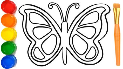 How To Draw Cute Butterfly For Kids And Art Drawing And Coloring Pages