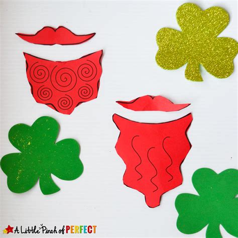 Leprechaun Beard Craft And Free Template For St Patricks Day