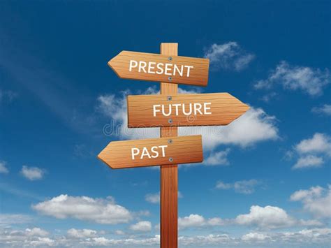 Past Present And Future Sign Board Stock Photo Image Of Light