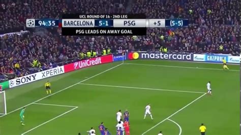 7:45pm, wednesday 8th march 2017. Barcelona VS PSG 3/8/17 Winning goal (6-1) - YouTube
