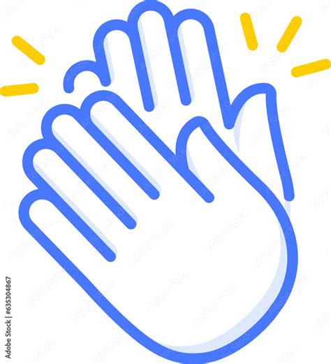 Clapping Hands Emoji Icon Sticker Stock Vector Adobe Stock