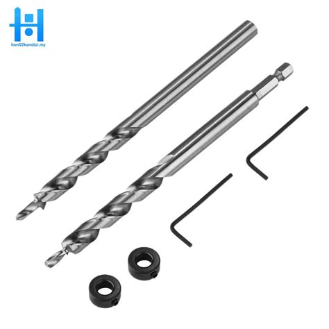 38 Inch Pocket Hole Drill Bit With Depth Stop Collar 14 Hex Shank