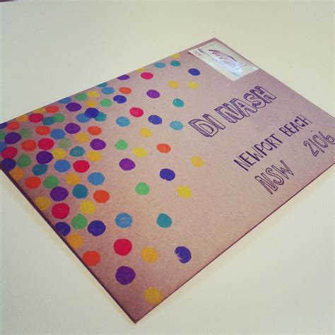 If you want to make this a2 envelope, then you should consider a 4 3/8 x 5 3/4 envelope dimension. Confetti stamped envelope. Fun to send a birthday card in ...