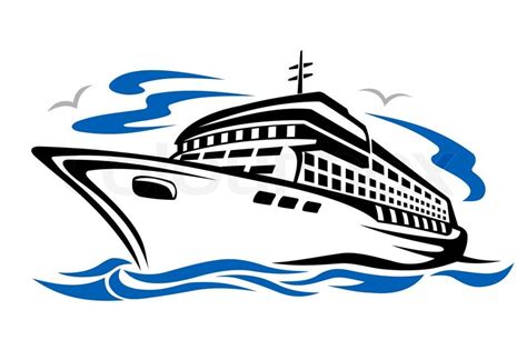 Cruise Ship Silhouette Vector At Collection Of Cruise Ship Silhouette Vector