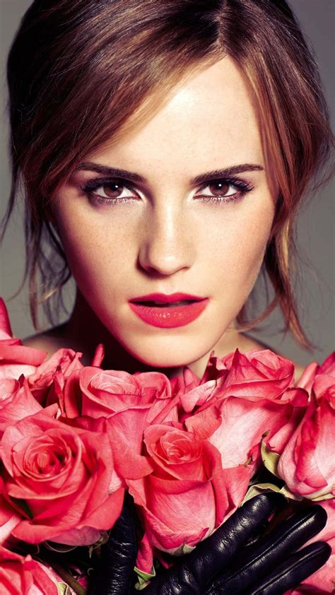 Emma Watson With Red Roses K Ultra Hd Mobile Wallpaper In Emma