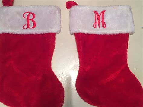 Monogrammed Christmas Stocking Personalized Stocking Etsy